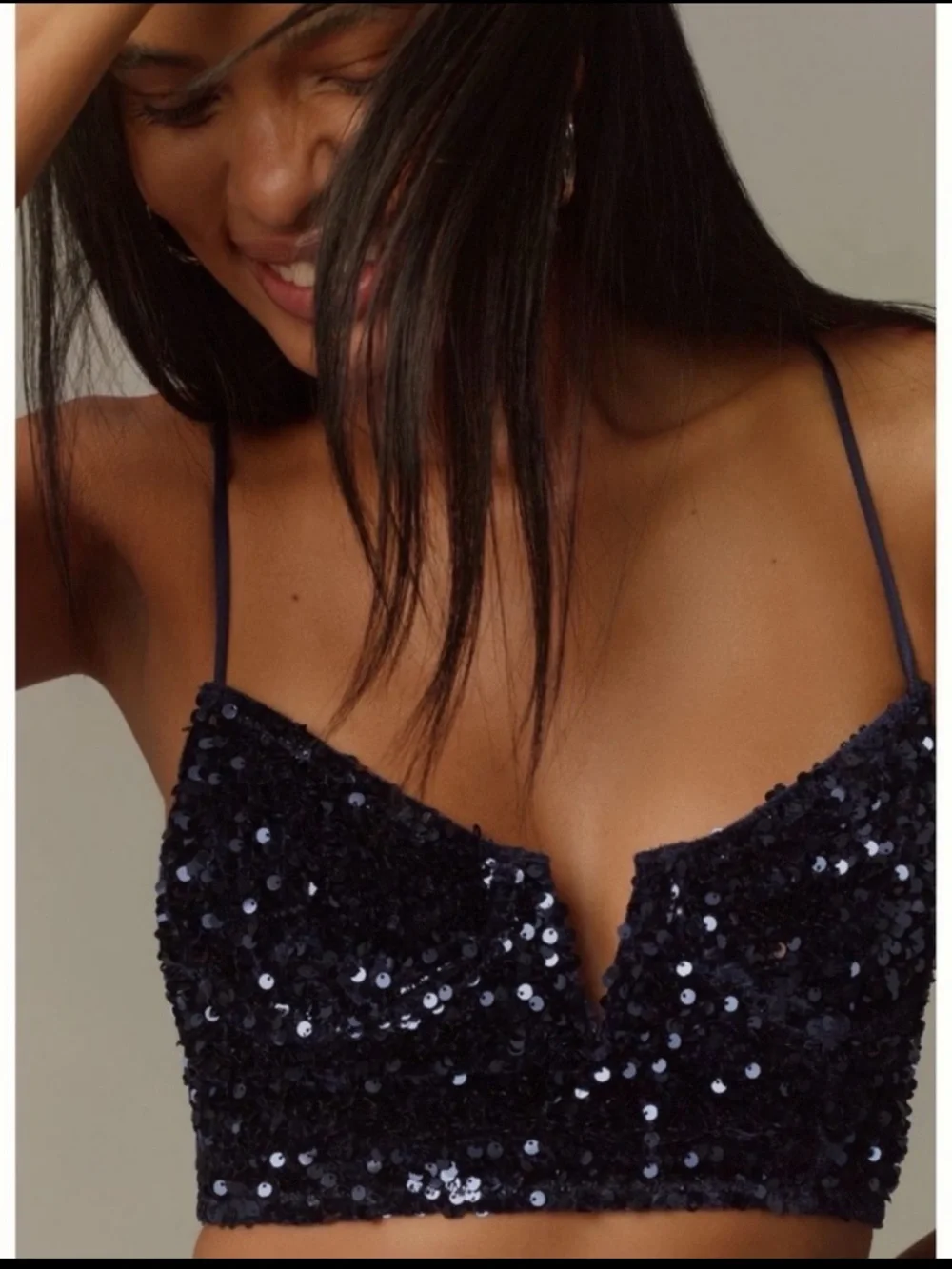NWT Anthropologie The Eve Sequin Bralette, L - Picture 3 of 12